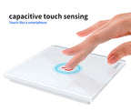 UBARO Eu Wall Touch Switch Luxury Glass Panel Led Indicator Power Light Sensor Button Live Wire Control Switches 1/2/3 Gang