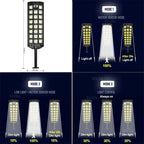 Most Powerful 150000W LED Solar Light Outdoor Motion Sensor Solar Street Lights IPX67 Waterproof Street Lamp Garden Yard Lantern