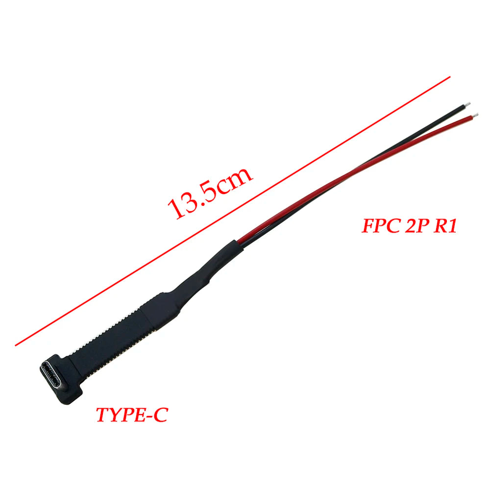 2/4/8/10PCS USB C FPC Flexible Cable 2pin 3pin R1 Type-C Wireless Charging For Android Apple Decryption Plus Welding Wire