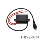 12V 24V 36V 48V 60V 72V 80V to 5V 3A 8-85V to 5V DC Step Down USB Converter With Car Charger Power Supply Output Waterproof