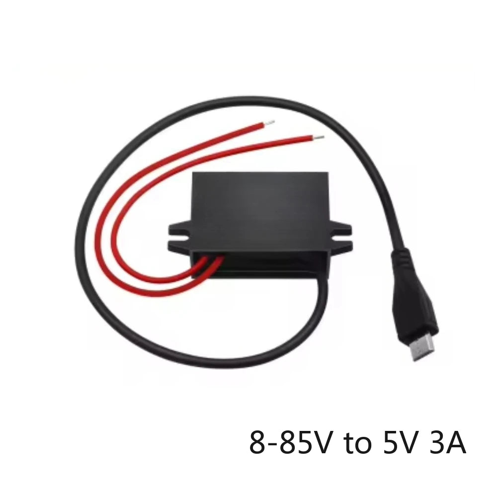 12V 24V 36V 48V 60V 72V 80V to 5V 3A 8-85V to 5V DC Step Down USB Converter With Car Charger Power Supply Output Waterproof