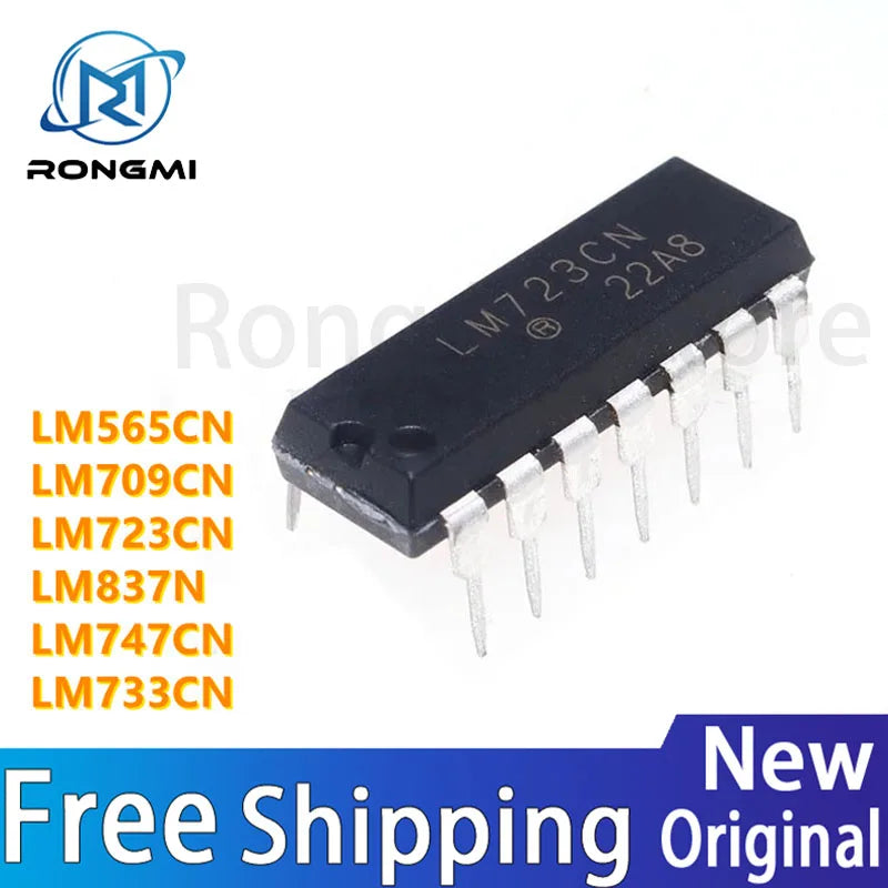 1-5PCS LM723CN LM565CN LM709CN LM733CN LM747CN LM837N DIP14 LM723 regulator 2.0-37V programmable new original IC wholesale