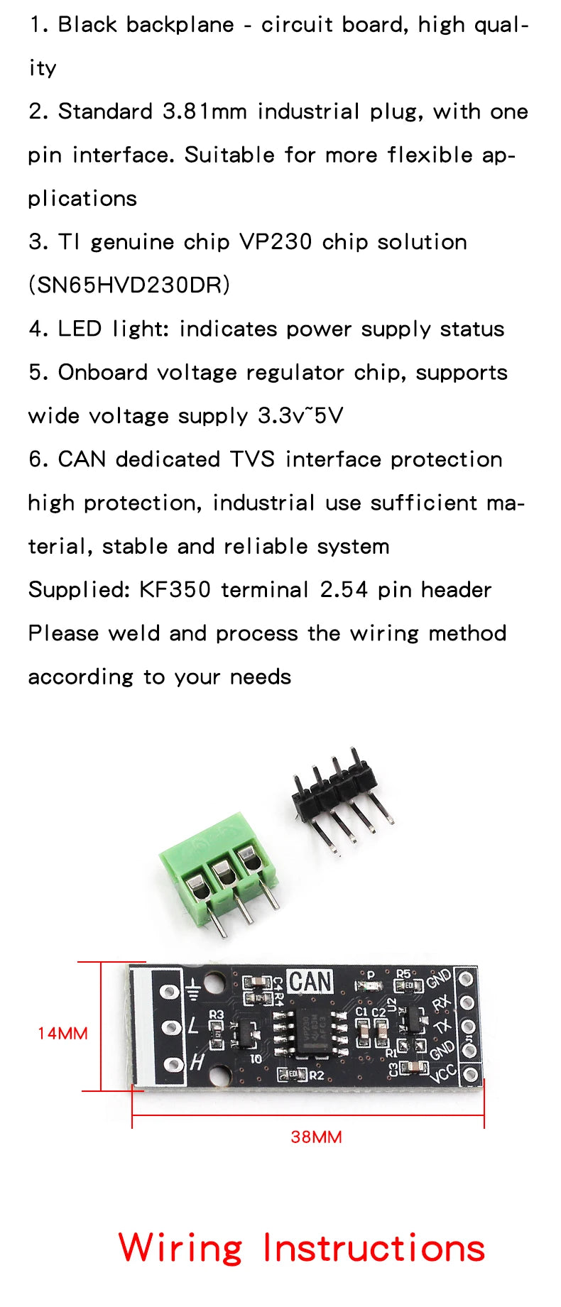RS232 RS485 CAN to TTL Communication Module Serial Port Module CAN Module Industrial Grade