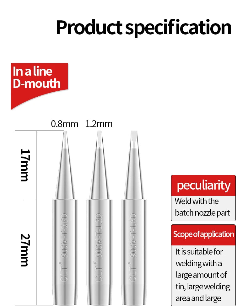 900M Soldering Iron Tip Compatibility 936 937 907 Soldering Station 900M-T-I/S4/K/S3/B/2.4D/3C/3.2D DIY Soldering Iron Tools