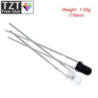 10pairs F3 3MM 940nm LEDs infrared emitter and IR receiver diodes each 5pcs Infrared to tube For arduino