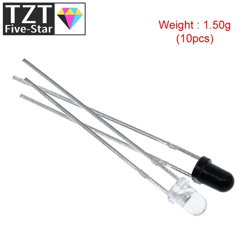 10pairs F3 3MM 940nm LEDs infrared emitter and IR receiver diodes each 5pcs Infrared to tube For arduino