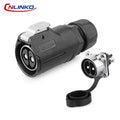 CNLINKO M28 IP68 Circular Heavy Duty Power Connector 50A Male/Female Screw Terminal for EV Charging,Solar & Battery Storage