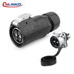 CNLINKO M28 IP68 Circular Heavy Duty Power Connector 50A Male/Female Screw Terminal for EV Charging,Solar & Battery Storage