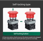 220V Emergency Stop Button Switch Rotate Locking XB2-BS542 BS442 BS642 BS142 10A Key Power Starter for Electrical Panelboad 22MM