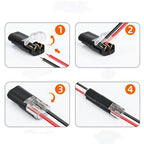 50PCS 2 Pin Waterproof Automotive Electrical Connectors Sealed Dustproof Wire Terminals for Car Wiring And Cable Connections