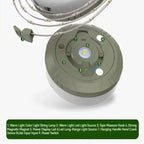4-in-1 Camping Light LED Reel String Lights Outdoor USB Camping Lamp Recyclable LED Night Light For Garden Tent Room Decor