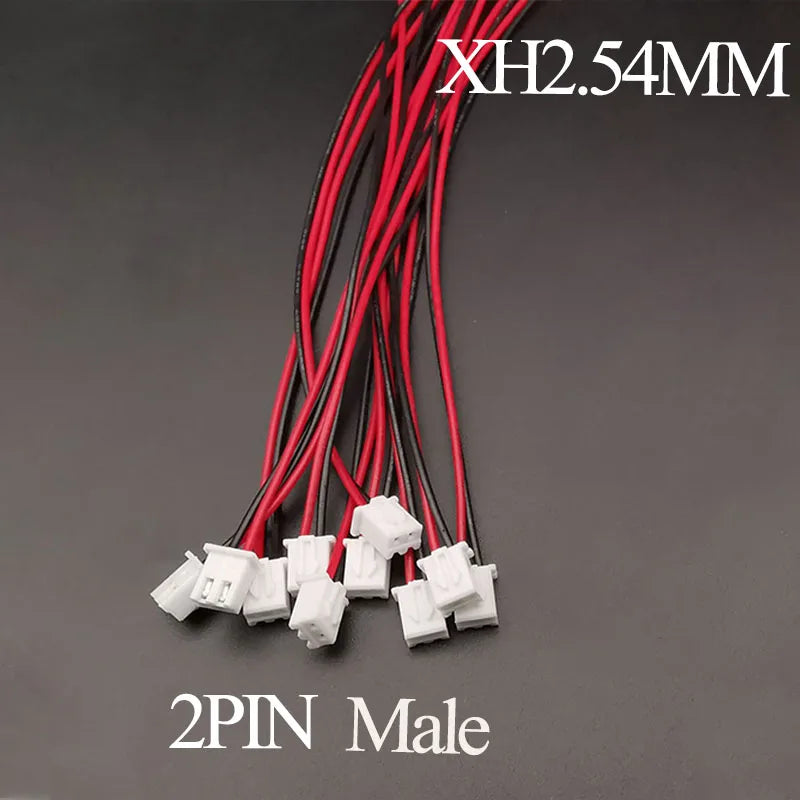 10PCS  Micro JST XH 2.54 2P 3P 4P 5P 6PIN Male Female Plug Connector 2.54mm Pitch With Wire Cable Battery Charging Cable