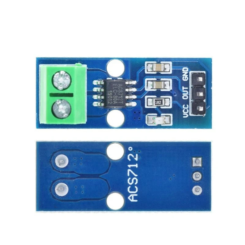 ACS712 Hall Effect Current Sensor Module (5A/20A/30A Range) – Electronic Detection Board – DC 5V