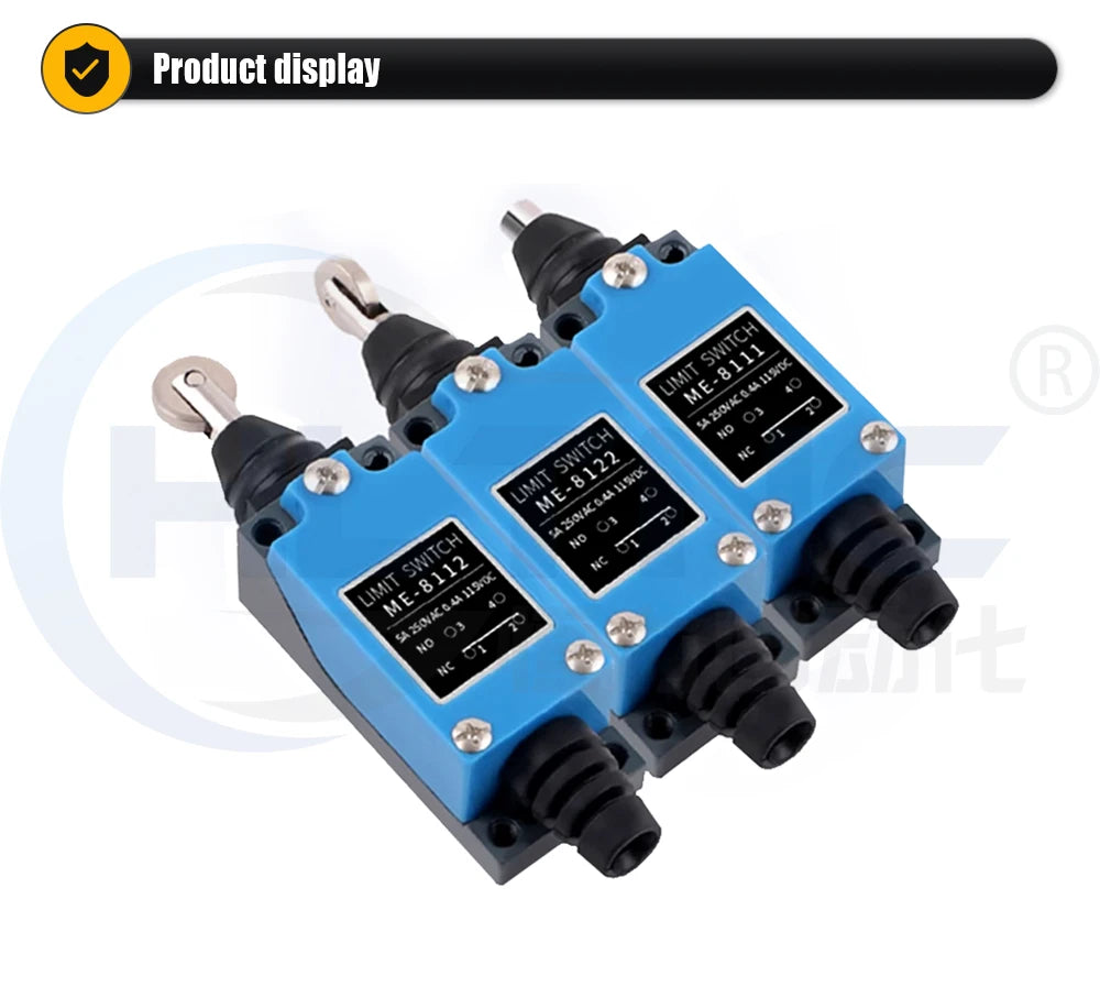 HLTNC 10PCS ME8108 250V 5A Momentary Roller Arm Type AC Mini Micro Limit Switch With 1NO 1NC For CNC Milling Laser Plasma Router