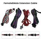 2Pin 3Pin 4Pin 5Pin JST LED Extension Cable Electric Wire 22AWG Male Female Connector For WS2811 WS2812 WS2813 RGBWW Strip Light