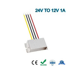24V to 12V 1A 2A 3A 4A 5A 60W Buck Model Converter Stabilizer DC-DC Step Down Voltage Regulator Model Power for Cars Waterproof