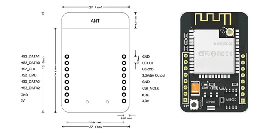 Repair Version ESP32 CAM Camera Module ESP32 Board Camera Wi-Fi Bluetooth Module for IDE C Python Code