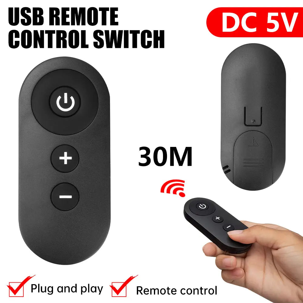 DC 5V USB RF Remote Switch Wireless LED Strip Dimmer Fan Speed Controller Module for Cabinet Night Lights DIY Lighting Control