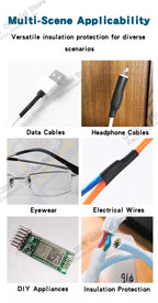 1M/5M Black Heat Shrink Tubing Insulation Sleeve Wire Protective Cover Cable Data Cable Repair Heat Shrink Sleeve 1 2 3 4 5-50mm