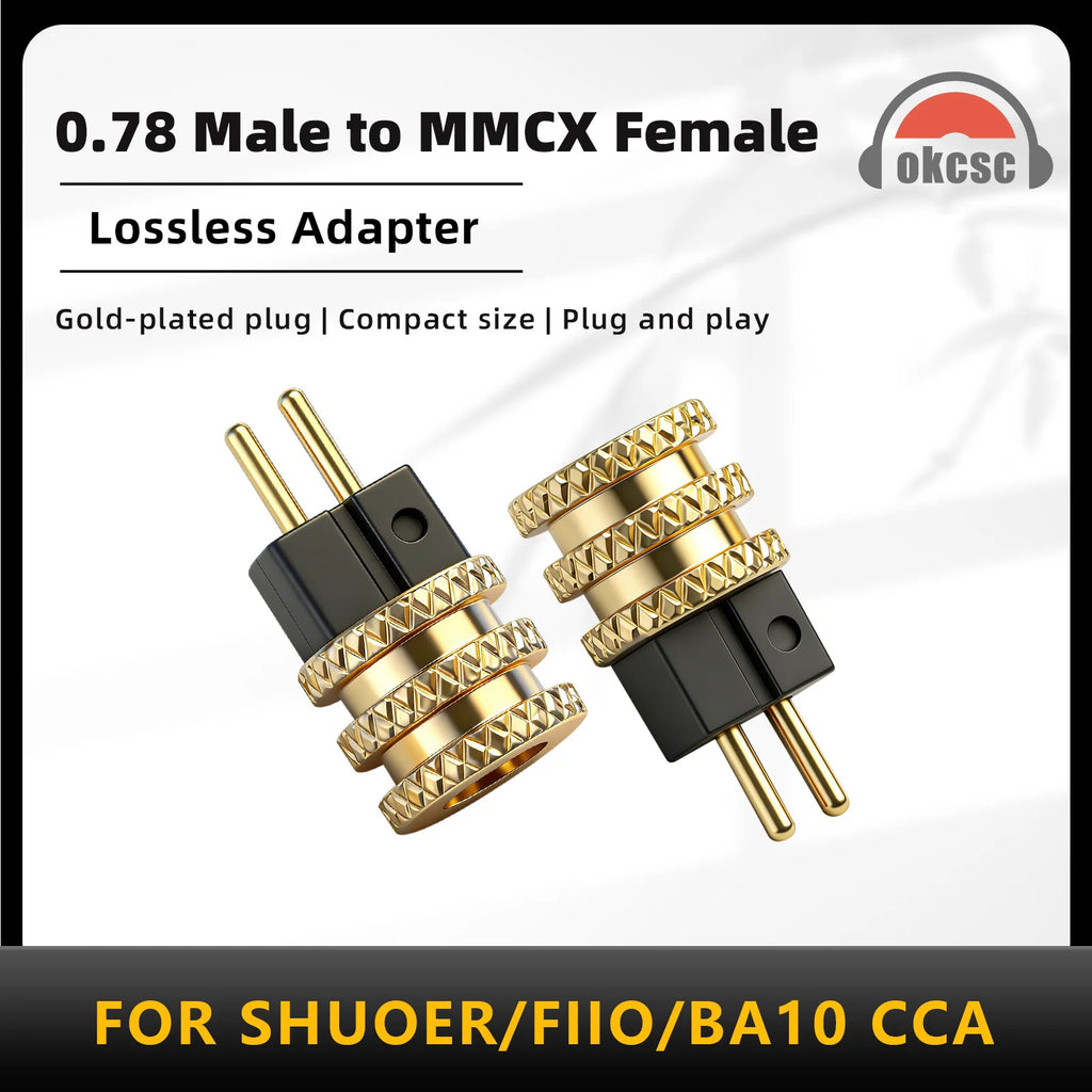 OKCSC Earphones Adapter 0.78mm Male to MMCX Connector for IER-M7\IER-M9IER-Z1R\XBA-300AP\XBA-N3BP\JVC HA-FX850\HA-FX1100\HA-FD02