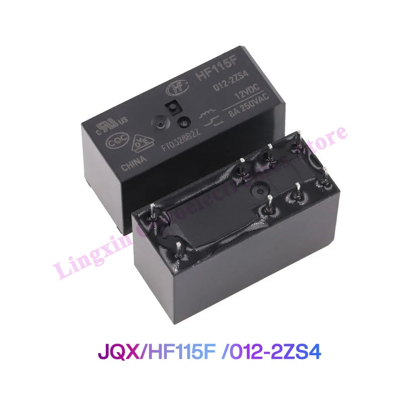 10Pcs Relays JQX/HF115F -005 012 024 -2ZS4 JQX-115F 024-2ZS4 HF115F-012-2ZS4-12VDC JQX-115F-024-2ZS4 DC5V 12V 24V 8A 250VAC 8Pin