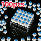 10/50/200pcs Keyboard Switch Keyboard Clicker Key Replacement 3 Pin Tactile Switch Plastic For Replacement Accessories