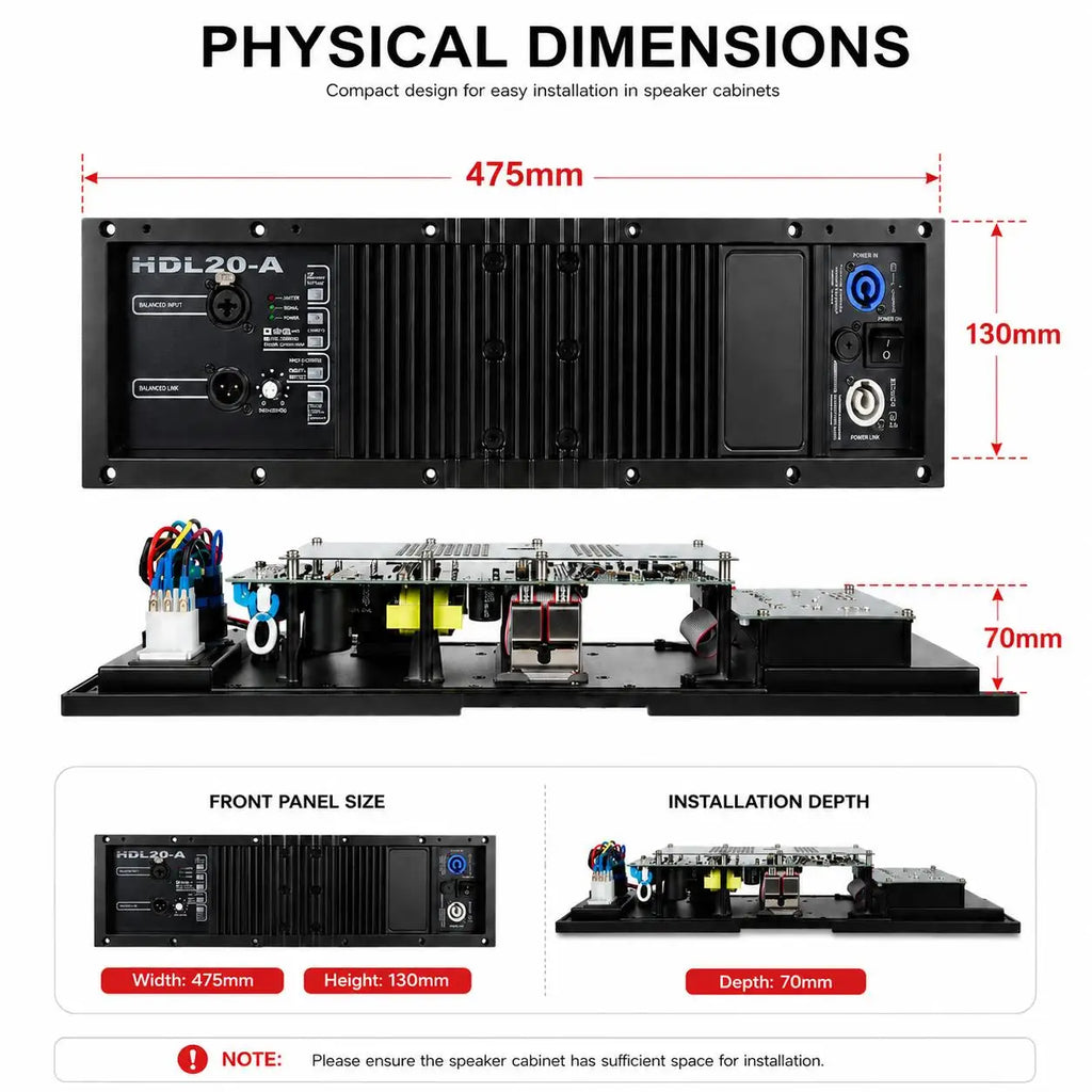 Gooermi  HDL20-A DSP Class D Power Amplifier Module for Line Array Speaker Professional PA Audio System