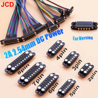 JCD Spring Loaded Male Female 2.5/2.54 MM Pitch 2P 3 4 5 6 7 8 Pole Through Holes PCB BTB Connector 2A DC Magnetic Pogo Pin