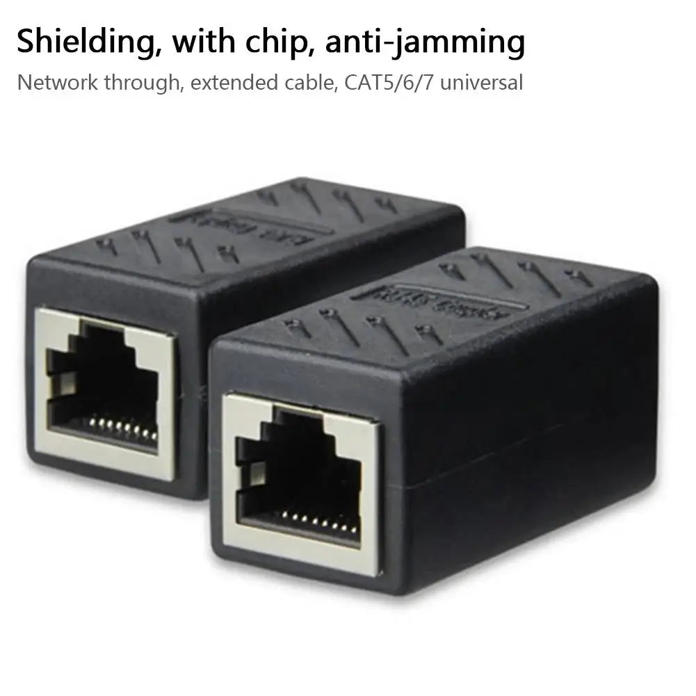 RJ45 Coupler Extender Connector Cat 5 Cat6 Cat6a Ethernet Coupler Female To Female PC Hardware Adapters Ethernet Cable Extender