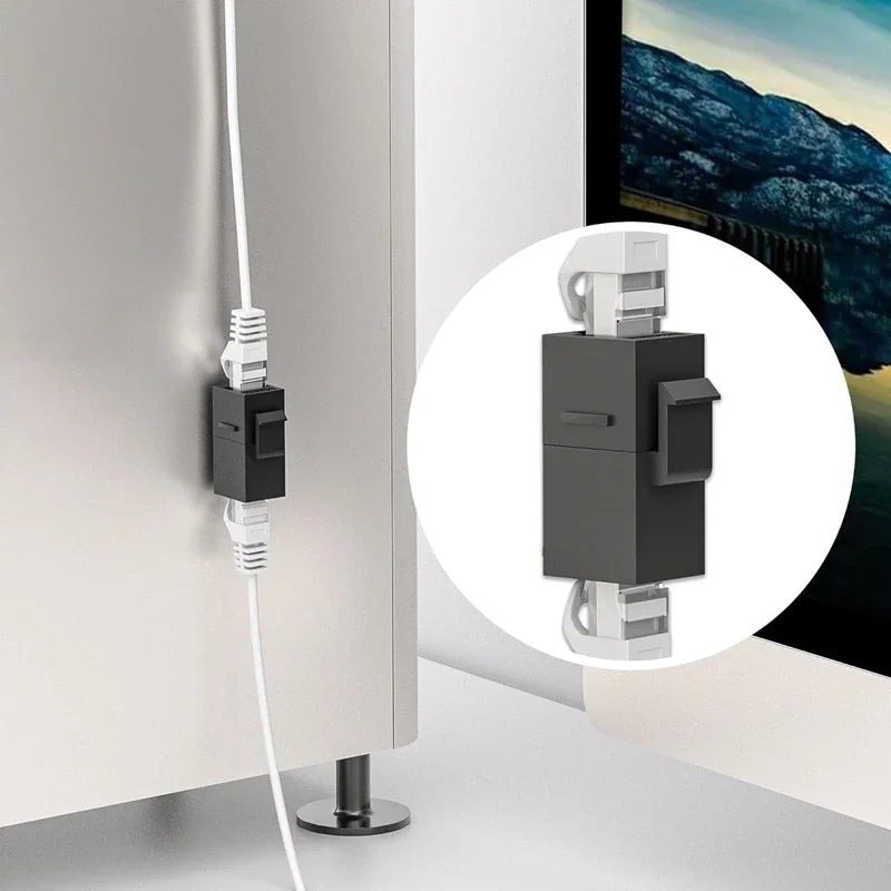 Universal Straight-Through RJ45 Cat6 CAT6A Keystone Module Extender Adapter Coupler Plug CAT6a RJ45 Inline Coupler Keystone Jack