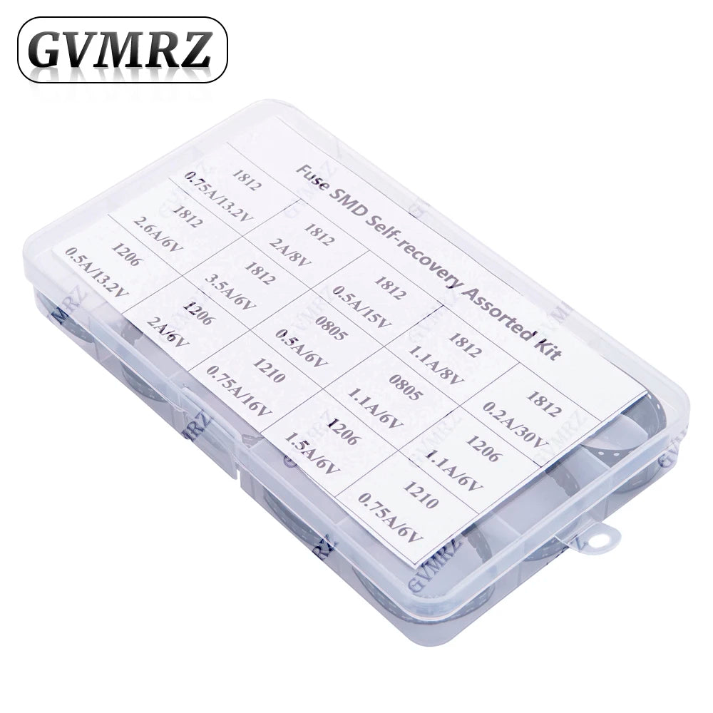 300Pcs 15Values*20PCS 1206 0805 1210 1812 SMD Resettable Fuse kit 0.7A 0.5A 0.2A 2A 1.1A 2.6A 3.5A PPTC PolySwitch Self-Recovery