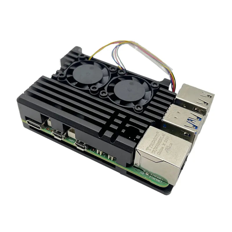 Raspberry Pi 5 Aluminum Case Dual Fan Metal Shell for RPI 5 Pi5