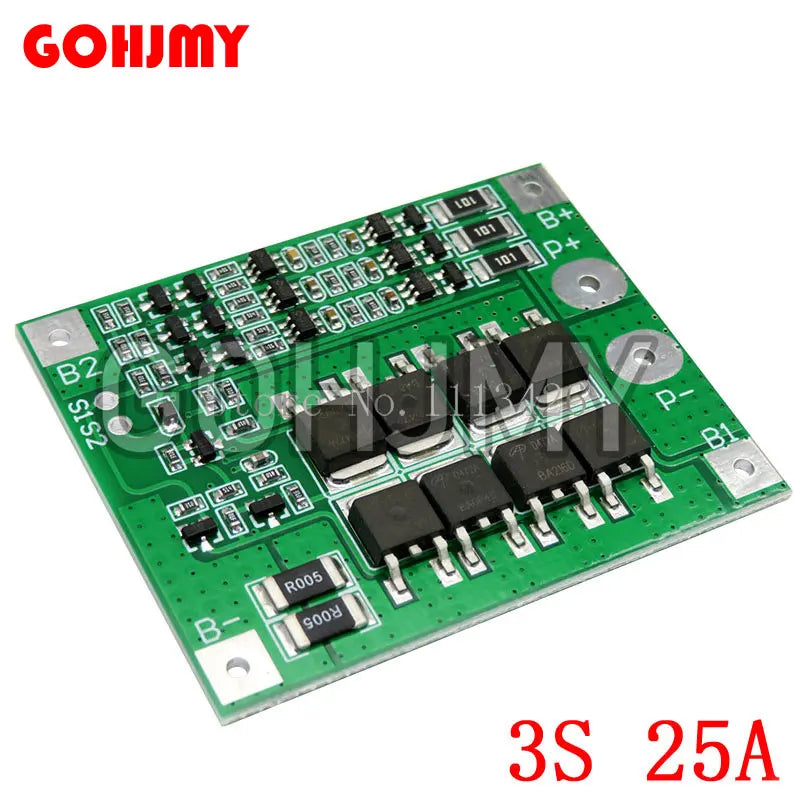 3S 6A 8A 10A 20A 25A 30A 40A 60A Li-ion Lithium Battery 18650 Charger PCB BMS Protection Board For Drill Motor Lipo Cell Module