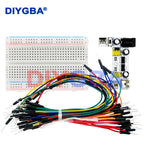 MB102 Breadboard Micro Usb Power Supply Module + 400 Tie Points Holes Universal Solderless PCB Breadboard + 65pcs Jumper Wires