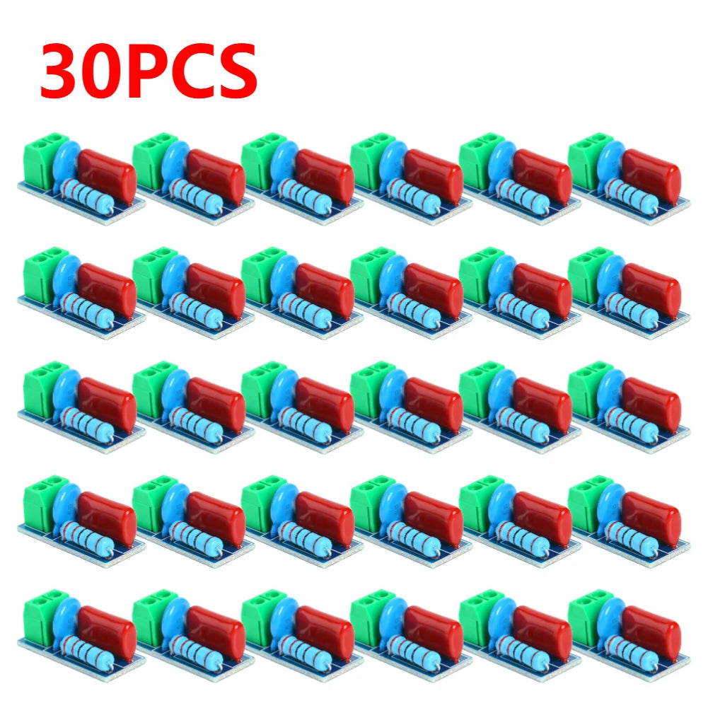 50/20/1PCS RC Absorption Circuit Module Anti-Interference Snubber Circuit Board With varistor For AC/DC 5V-400V Inductive Load