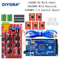 3D Printer 1pcs Mega 2560 R3 + 1pcs RAMPS 1.4 control panel+ 5pcs A4988 or DRV8825 Stepper Motor Drive for 3D printer kit