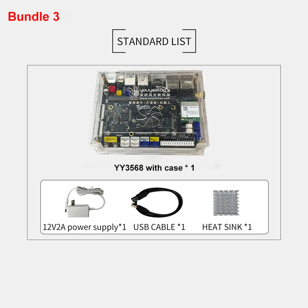 Youyeetoo YY3568 ARM AI Dev Board Rockchip RK3568 Quad Core A55 Motherboard Dual Gigabit Ethernet WiFi6 Android11 Debian Support