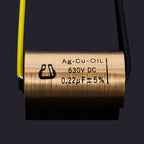 1pcs Copper foil Oil-Impregnated Silver Pin Polar Capacitor HIFI Audio DIY Grinding Mill Frequency Division Coupling MKP