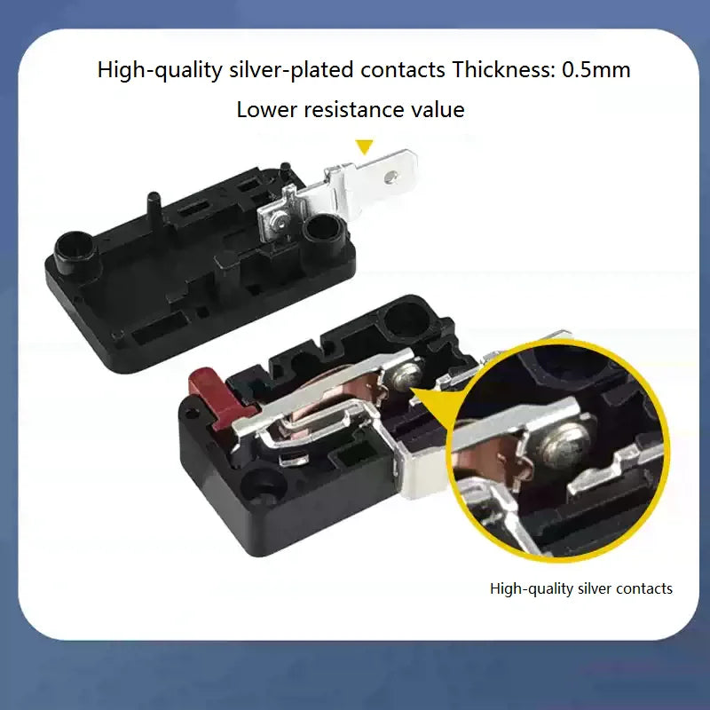 V-16 series micro-motion button limit travel switch with 3 pins, suitable for coffee machine and other small household appliance