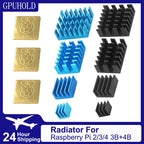 GPUHOLD Chipset Cooler 4pcs/5pcs For Raspberry Pi 2/3/4 3B+4B Heat Sink Aluminum Heatsink Radiator Cooler Kit for Raspberry Pi