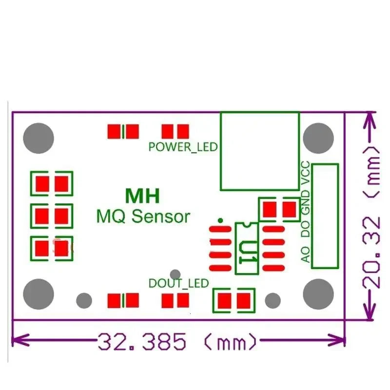 MQ2 MQ-3 MQ-4 MQ-5 MQ-6 MQ7 MQ-8 MQ-9 MQ135 Detection Smoke methane liquefied Gas Sensor Module for Arduino Starter MQ-135 Kit