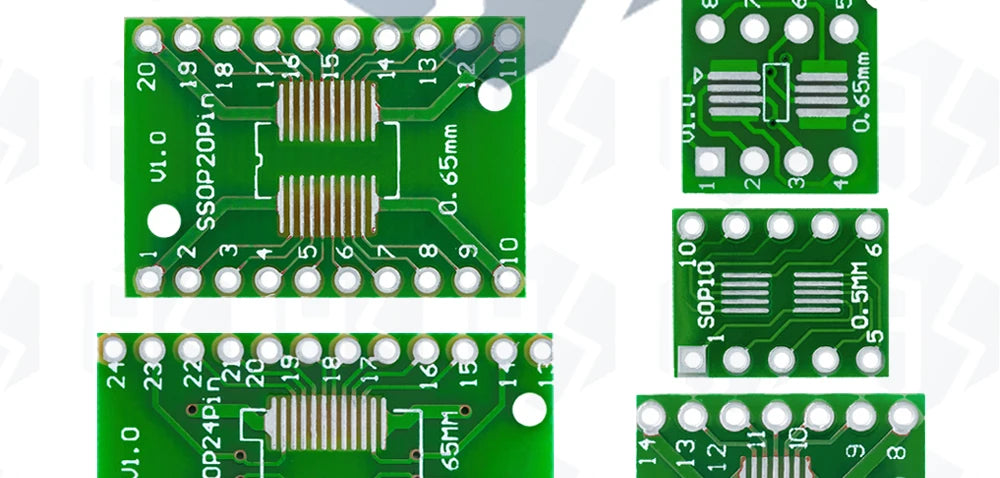10PCS PCB Board Kit SMD Turn To DIP Adapter Converter Plate SOP MSOP SSOP TSSOP SOT23 8 10 14 16 20 28 SMT To DIP
