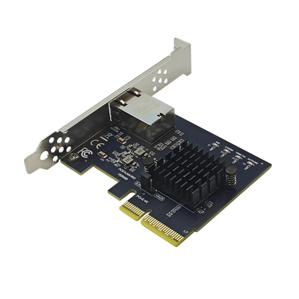 TISHRIC 10GB Ethernet Network Card PCIe 4.0 X1 RTL8127 PXE Multi-Gigabit Network 10Gbps RJ45 Lan Card for PC Server NAS Gaming