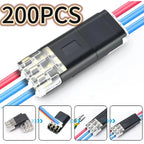 D1/D2/D3 Electric Wire Connector,1/2/3 Pin No Strip Line Cable Interconnection Detachable Automotive Terminal Plug Universal