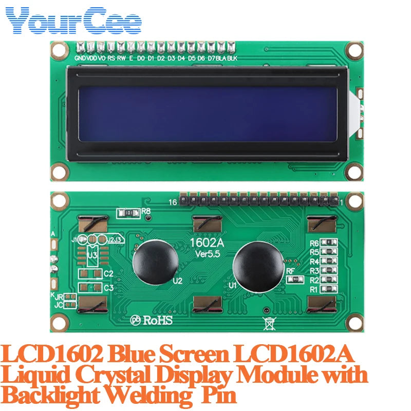 LCD1602 LCD2004 Yellow-Green/Blue Display Screen with Adapter Board with I2C IIC LCD1602A LCD2004A LCD Module with Backlight