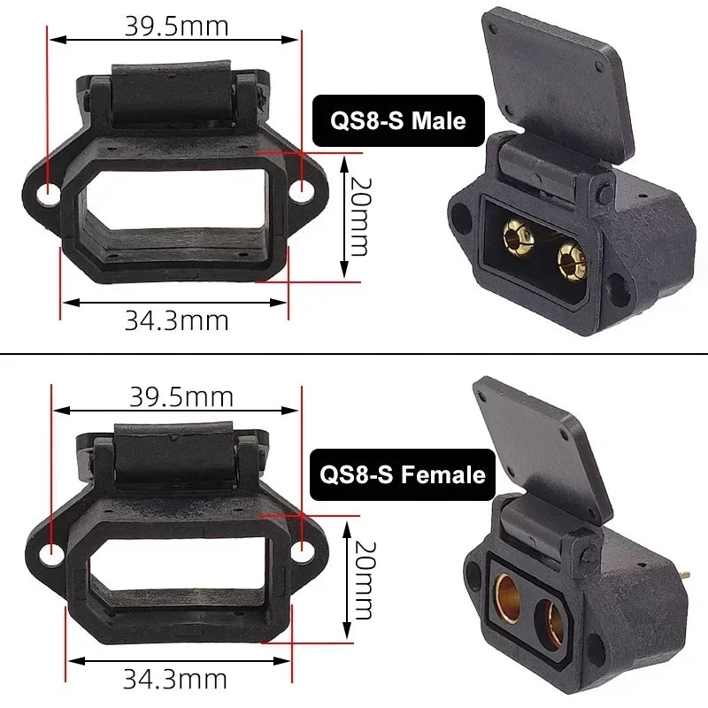 QS8-S Power Charging Plug XT90 Male Female Diamond Shell XT90S Anti-fire Electric Vehicle Lithium Battery Modification Interface