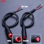 JCD M6 M8 2/3/4/5/6Pin Core 6mm Male Female Julet Electric Ebike Butt Plug Connector Cable Signal Sensor Waterproof Scooter Wire