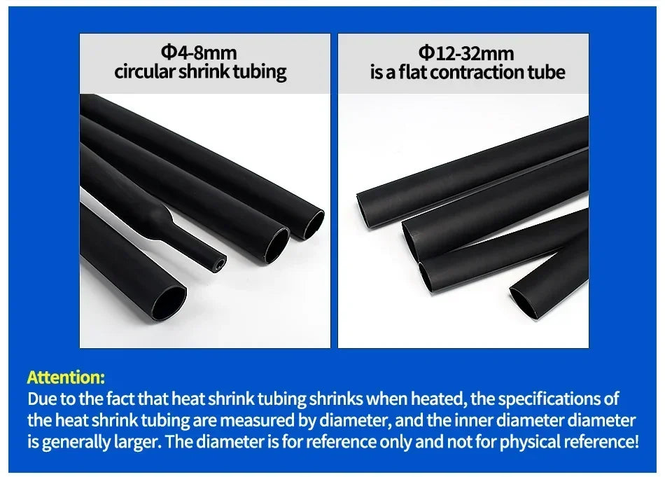 4:1 Heat Shrink Tube With Glue Thermoretractile Heat Shrinkable Tubing Dual Wall Heat Shrink Tubing 4 6 8 12 16 20 24 32mm