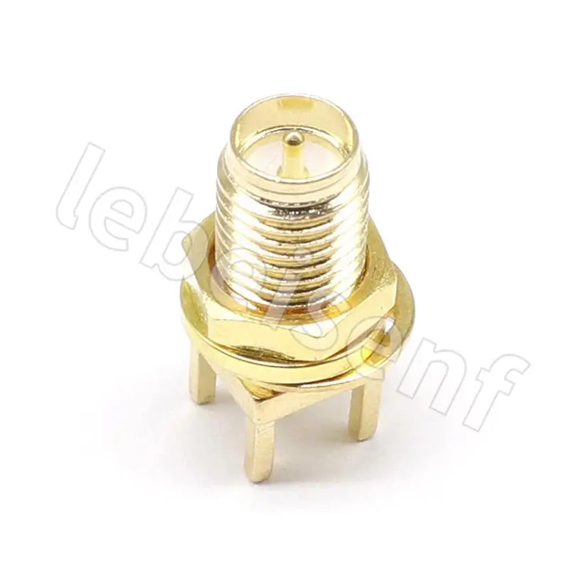 5pcs RP-SMA Female 16.5mm Jack Plug Adapter Solder Edge PCB Straight Right angle Mount RF Copper Connector Plug Socket