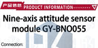 GY-BNO055 9DOF 9-axis BNO055 Absolute Orientation Breakout Board Sensor Module Angle Gyroscope Module IIC Serial for